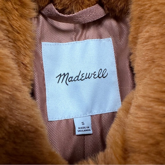 MADEWELL $228 faux fur snap front coat, S. - Picture 8 of 11